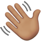 waving hand skin tone 4 emoji